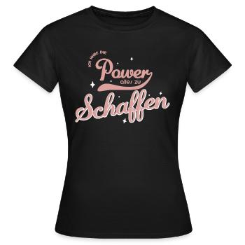 Mädchenpower - Frauen T-Shirt - Schwarz - Vorne - AI Model Female 172 dark (172cm)