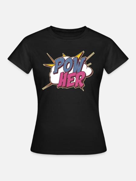 Powher Feminismus Feministin - Dame-T-shirt - sort