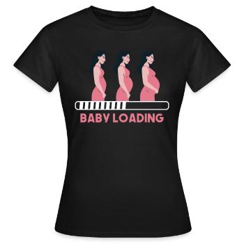 Bébé en cours de chargement ... bébé ventre bébé - T-shirt Femme - noir - Devant - AI Model Female 172 dark (172cm)