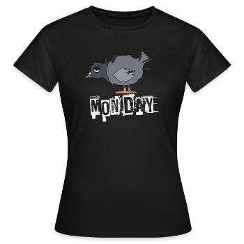 Lundi - T-shirt Femme - noir - Devant - AI Model Female 172 dark (172cm)