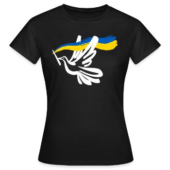 Solidarité et paix pour l’Ukraine - T-shirt Femme - noir - Devant - AI Model Female 172 dark (172cm)
