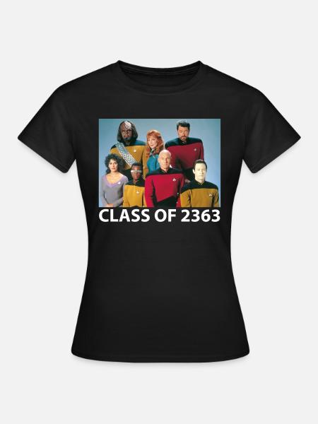 Star Trek The Next Generation Crew Klassenfoto - Frauen T-Shirt - Schwarz