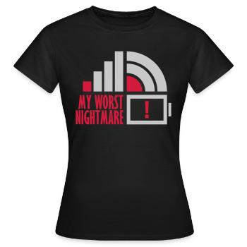 Logos mon pire cauchemar - T-shirt Femme - noir - Devant - AI Model Female 172 dark (172cm)