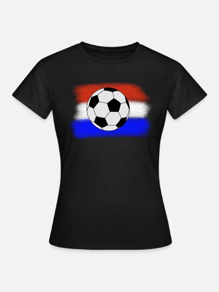 Niederlande Fussball - Frauen T-Shirt - Schwarz