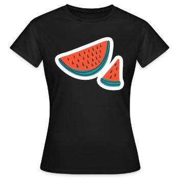 Melon - T-shirt Femme - noir - Devant - AI Model Female 172 dark (172cm)