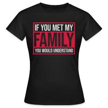 you would understand quote - Women's T-Shirt - black - Front - AI Model Female 172 dark (172cm)