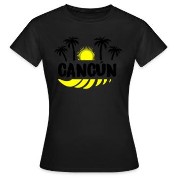 Cancun - Frauen T-Shirt - Schwarz - Vorne - AI Model Female 172 dark (172cm)