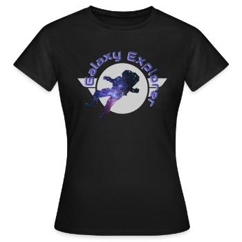 Galaxy Explorer Galaxy Space Astronaut Cadeau - T-shirt Femme - noir - Devant - AI Model Female 172 dark (172cm)