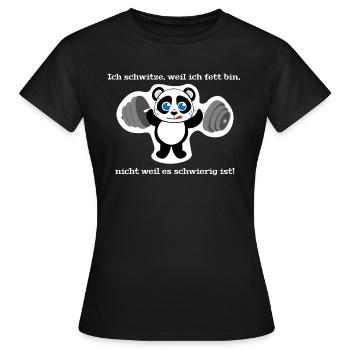 Ich schwitze weil ich fett bin - Frauen T-Shirt - Schwarz - Vorne - AI Model Female 172 dark (172cm)