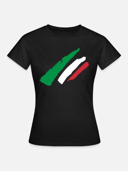 Italien Flagge Streifen - Frauen T-Shirt - Schwarz