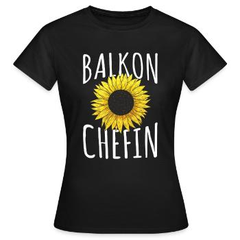Balkon Chefin - Frauen T-Shirt - Schwarz - Vorne - AI Model Female 172 dark (172cm)