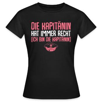 Seglerin Bootsführerschein bestanden Kapitänin - Frauen T-Shirt - Schwarz - Vorne - AI Model Female 172 dark (172cm)