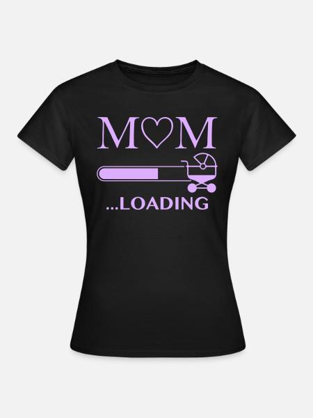 mom loading - Frauen T-Shirt - Schwarz