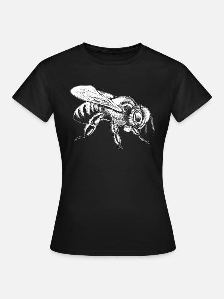 Biene weiß - Frauen T-Shirt - Schwarz
