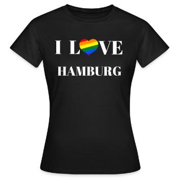 Hamburg - Geschenkidee - Frauen T-Shirt - Schwarz - Vorne - AI Model Female 172 dark (172cm)