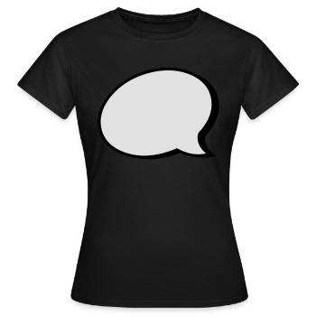 Sprechblase - Frauen T-Shirt - Schwarz - Vorne - AI Model Female 172 dark (172cm)