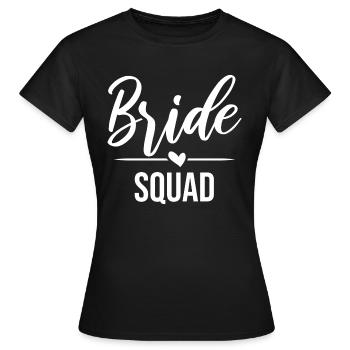 Bride Squad - Demoiselles d'honneur - blanc - T-shirt Femme - noir - Devant - AI Model Female 172 dark (172cm)