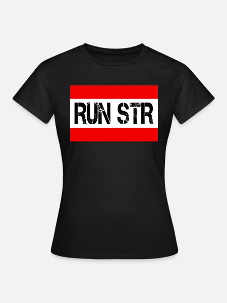 RUN STR Stuttgart - Frauen T-Shirt - Schwarz