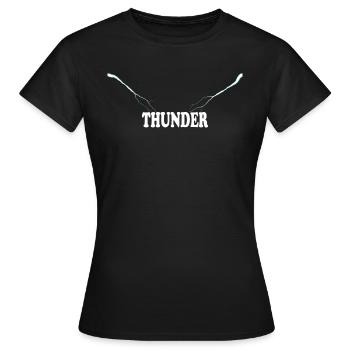 Lightning front Thunder - Women's T-Shirt - black - Front - AI Model Female 172 dark (172cm)