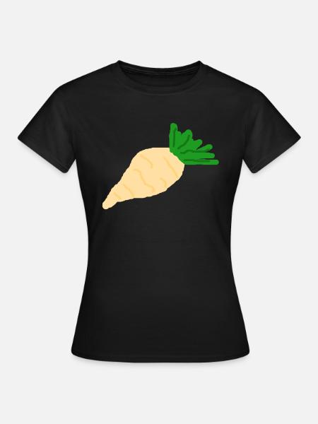 Rettich Zuckerrübe Wurzelgemüse - Frauen T-Shirt - Schwarz