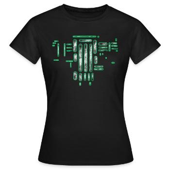 Vintage de science-fiction - T-shirt Femme - noir - Devant - AI Model Female 172 dark (172cm)