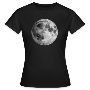 Mond - Frauen T-Shirt - Schwarz - Vorne - AI Model Female 172 dark (172cm)