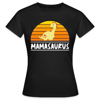 Mamasaurus Mama Familie - Frauen T-Shirt - Schwarz - Vorne - AI Model Female 172 dark (172cm)
