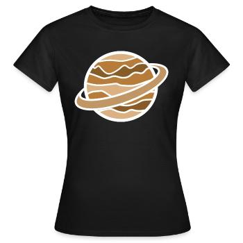 Colored Planet - T-shirt Femme - noir - Devant - AI Model Female 172 dark (172cm)