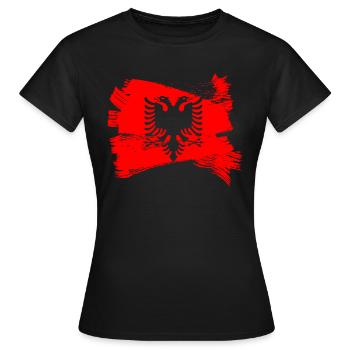 Pavillon albanais - T-shirt Femme - noir - Devant - AI Model Female 172 dark (172cm)