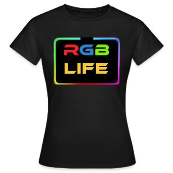 RGB Life - Frauen T-Shirt - Schwarz - Vorne - AI Model Female 172 dark (172cm)