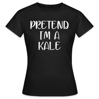 faire semblant d’être un KALE - T-shirt Femme - noir - Devant - AI Model Female 172 dark (172cm)