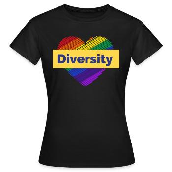Embrasser la diversité - T-shirt Femme - noir - Devant - AI Model Female 172 dark (172cm)