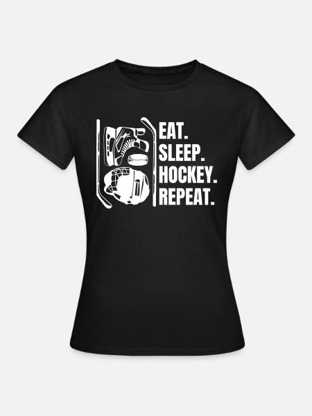 Eishockeyteam Ice Hockey Wintersport Eishockey - Frauen T-Shirt - Schwarz