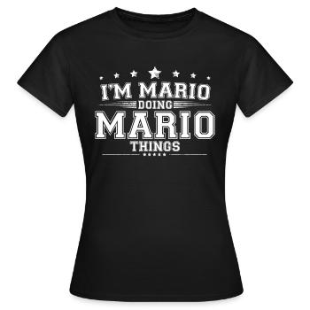 Mario - Women's T-Shirt - black - Front - AI Model Female 172 dark (172cm)