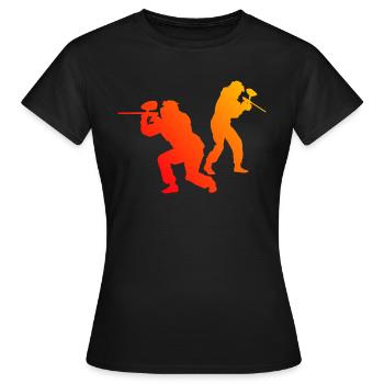 Joueuses de Paintball Masculin Paintball Paintball Paintball Paintballs - T-shirt Femme - noir - Devant - AI Model Female 172 dark (172cm)
