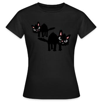 Team lustige Katzen - Frauen T-Shirt - Schwarz - Vorne - AI Model Female 172 dark (172cm)