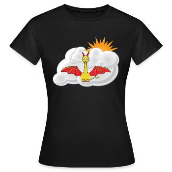 Dragon pour bébé, thème ludique pour enfants - T-shirt Femme - noir - Devant - AI Model Female 172 dark (172cm)