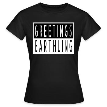 spaceship bday area51 statement memes - Frauen T-Shirt - Schwarz - Vorne - AI Model Female 172 dark (172cm)