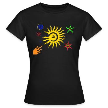 Univers - T-shirt Femme - noir - Devant - AI Model Female 172 dark (172cm)