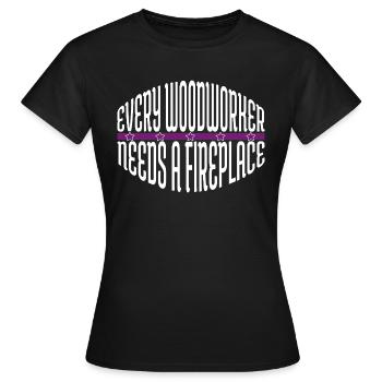construction carpenter woodcutter - Women's T-Shirt - black - Front - AI Model Female 172 dark (172cm)