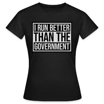 mieux fonctionner que le gouvernement - T-shirt Femme - noir - Devant - AI Model Female 172 dark (172cm)