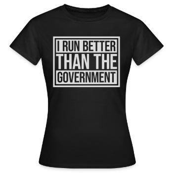 mieux fonctionner que le gouvernement - T-shirt Femme - noir - Devant - AI Model Female 172 dark (172cm)
