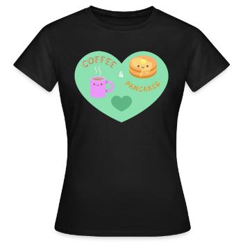 Pfannkuchen - Frauen T-Shirt - Schwarz - Vorne - AI Model Female 172 dark (172cm)