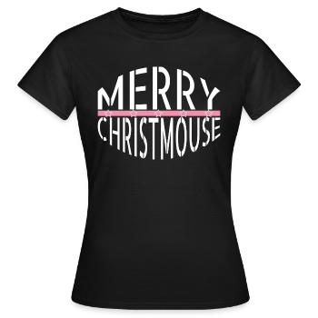 Cadavre Chambre Barbe Paroles Anniversaire Noël - T-shirt Femme - noir - Devant - AI Model Female 172 dark (172cm)