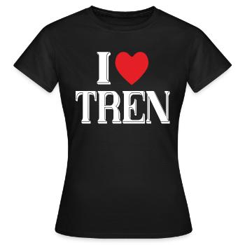 J’AIME TREN - T-shirt Femme - noir - Devant - AI Model Female 172 dark (172cm)