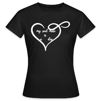 Mon âme sœur est un chien - T-shirt Femme - noir - Devant - AI Model Female 172 dark (172cm)