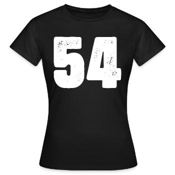 54 Number jersey - Women's T-Shirt - black - Front - AI Model Female 172 dark (172cm)