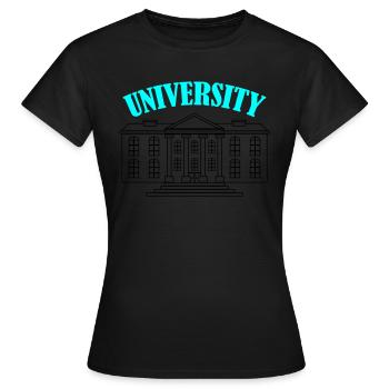 Université - T-shirt Femme - noir - Devant - AI Model Female 172 dark (172cm)