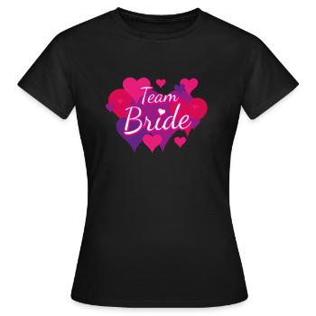 Cœur d’épouse de l’équipe - T-shirt Femme - noir - Devant - AI Model Female 172 dark (172cm)