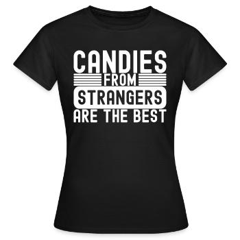 Bonbons Sarcastiques Strangers - T-shirt Femme - noir - Devant - AI Model Female 172 dark (172cm)